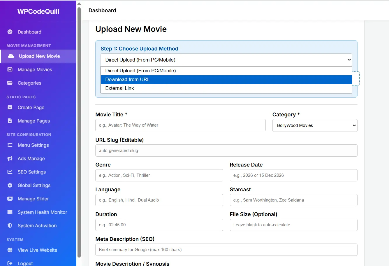 Movify Movie Portal PHP Script with Admin Panel