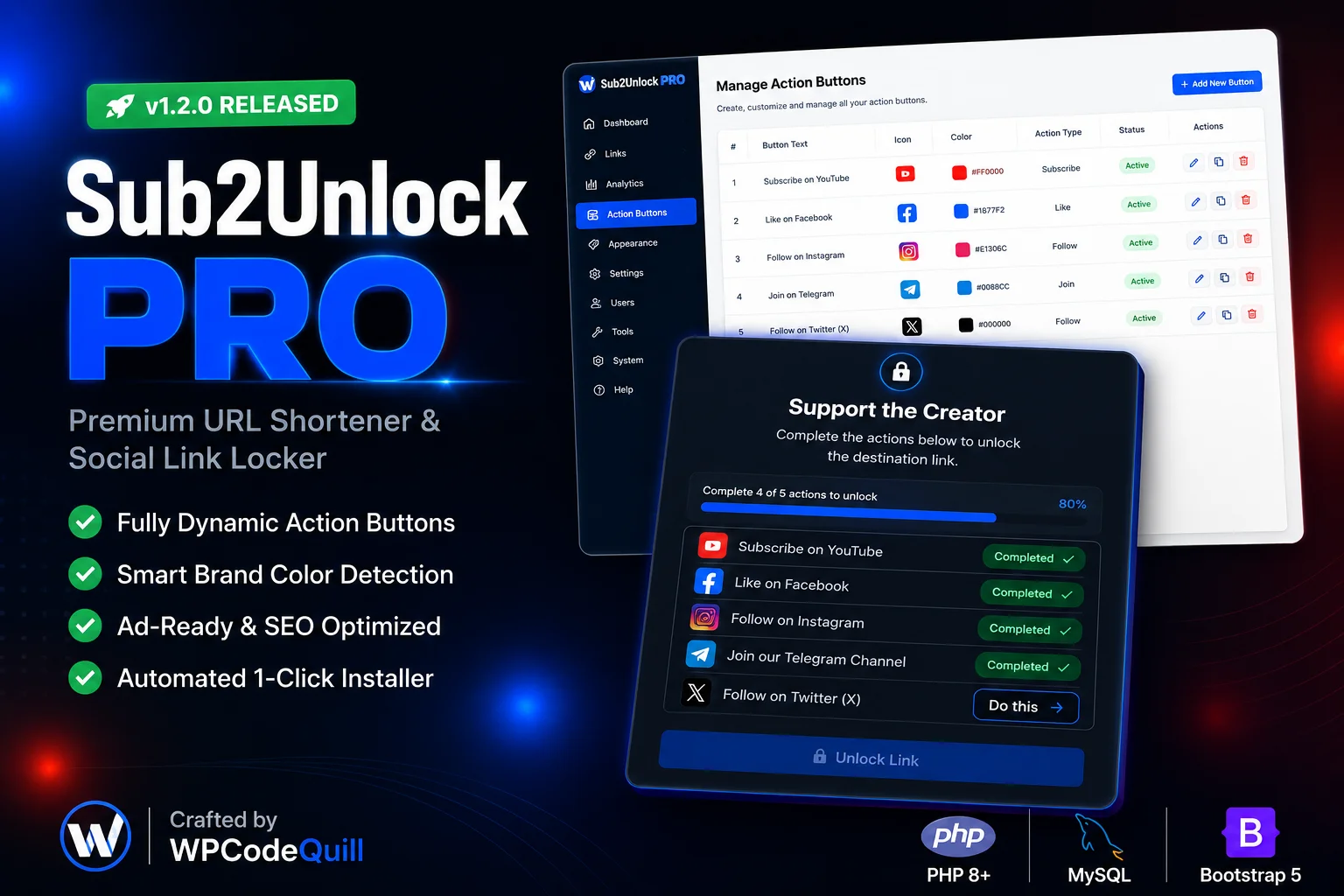 Sub4Unlock Pro - URL Shortener