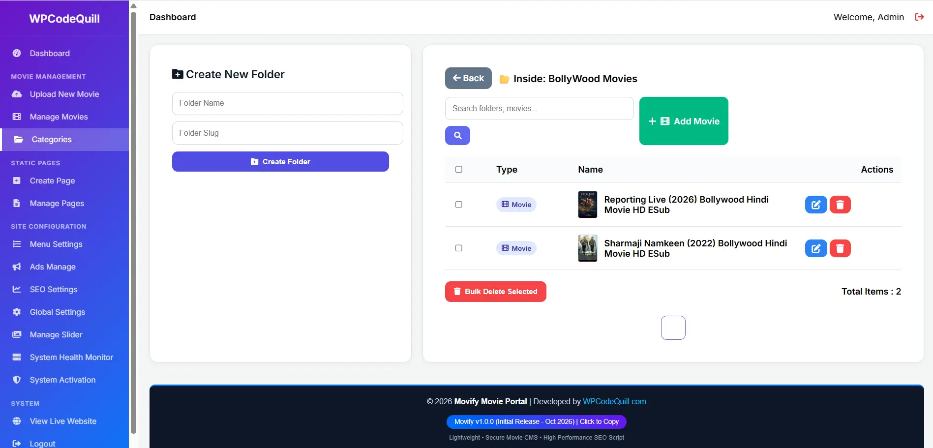 Movify – Movie Portal PHP Script with Admin Panel - Feature Screenshot 2