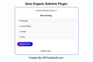 Quiz Organic Safelink Plugin