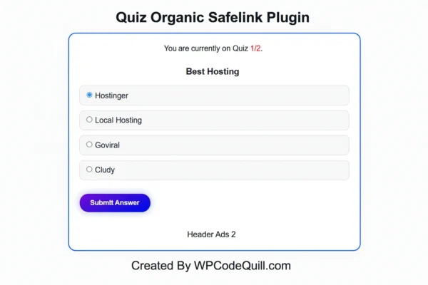 Quiz Organic Safelink Plugin