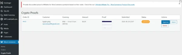 Crypto Manual Payments Gateway  WooCommerce Plugin